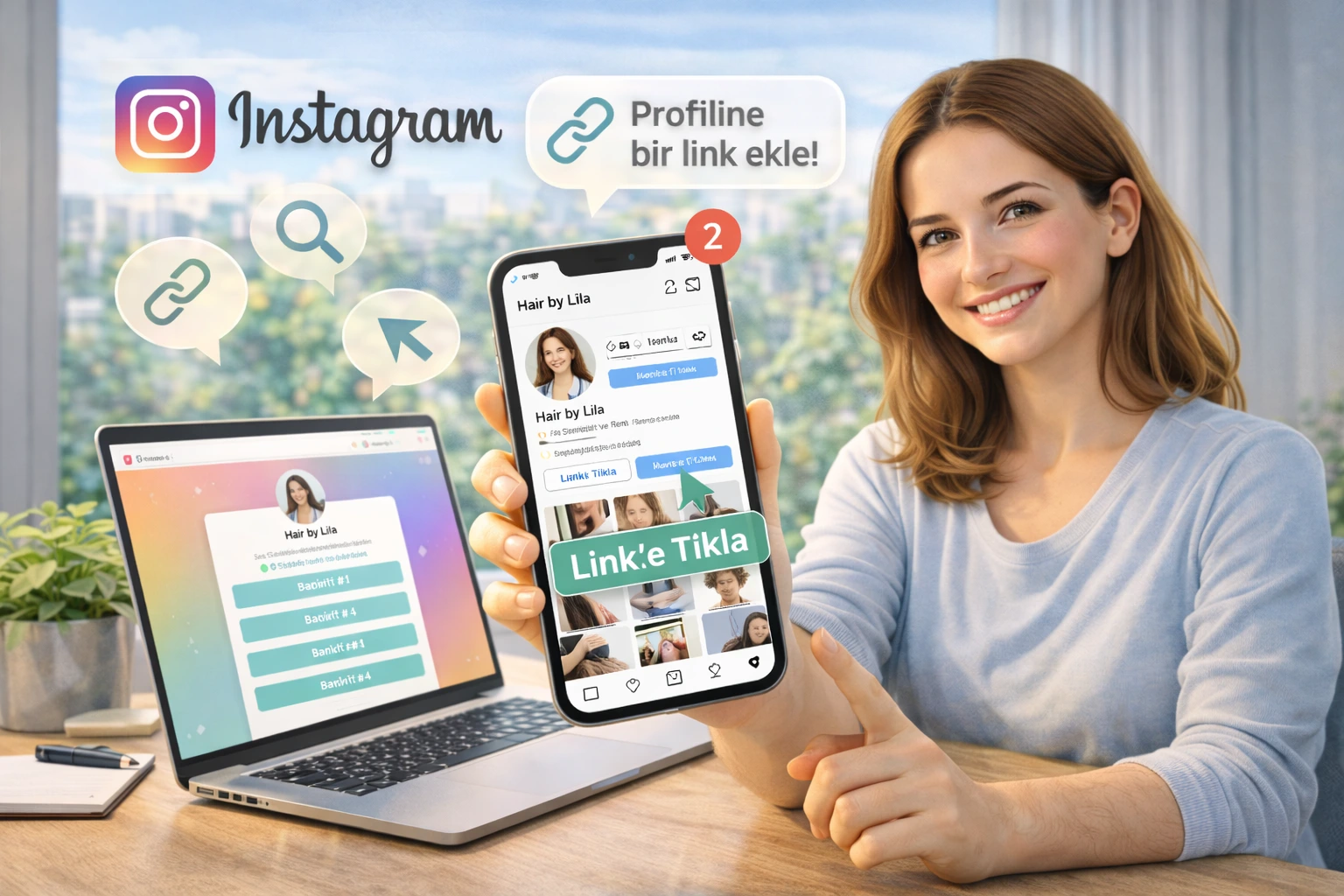 Instagram bio link nasil yapilir sayfasi