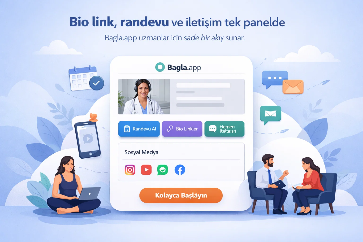 Online danisan yonetimi landing sayfasi