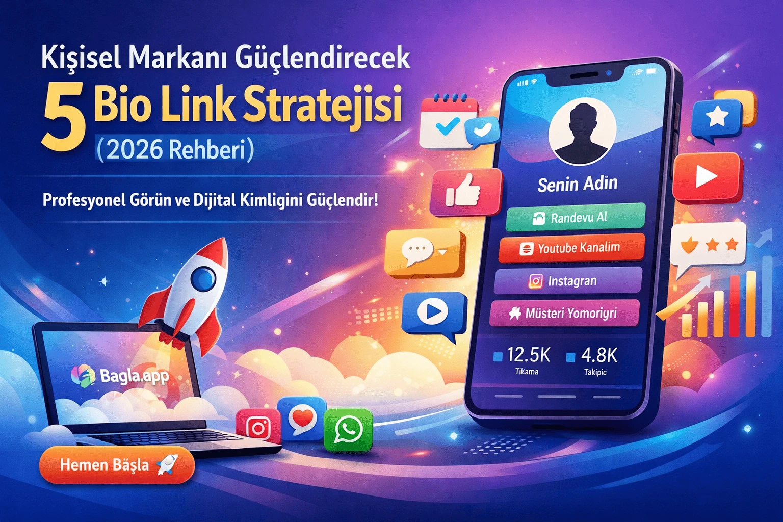 Kişisel Markanı Güçlendirecek 5 Bio Link Stratejisi: Bagla.app ile Profesyonel Görün