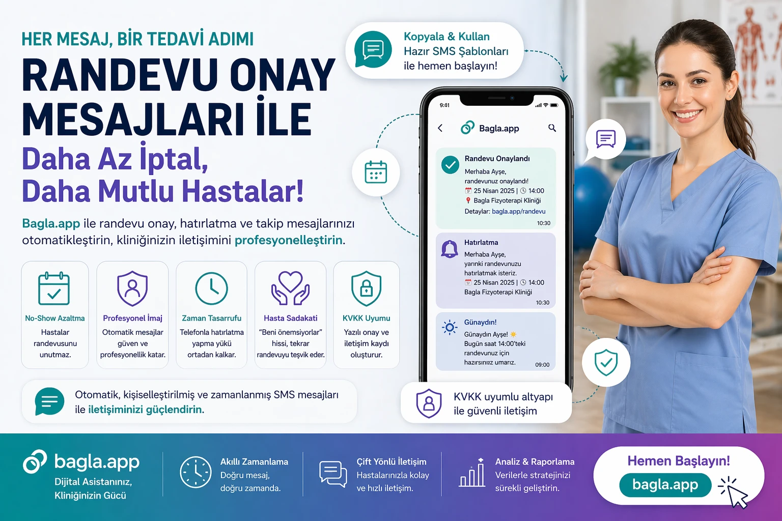 Randevu Onay Mesajı Örnekleri (Kopyala & Kullan) | Bagla.app