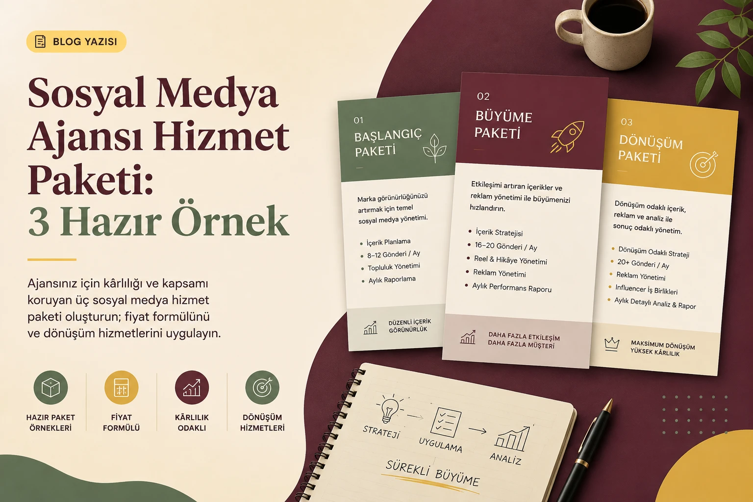 Sosyal Medya Ajansı Hizmet Paketi: 3 Hazır Örnek