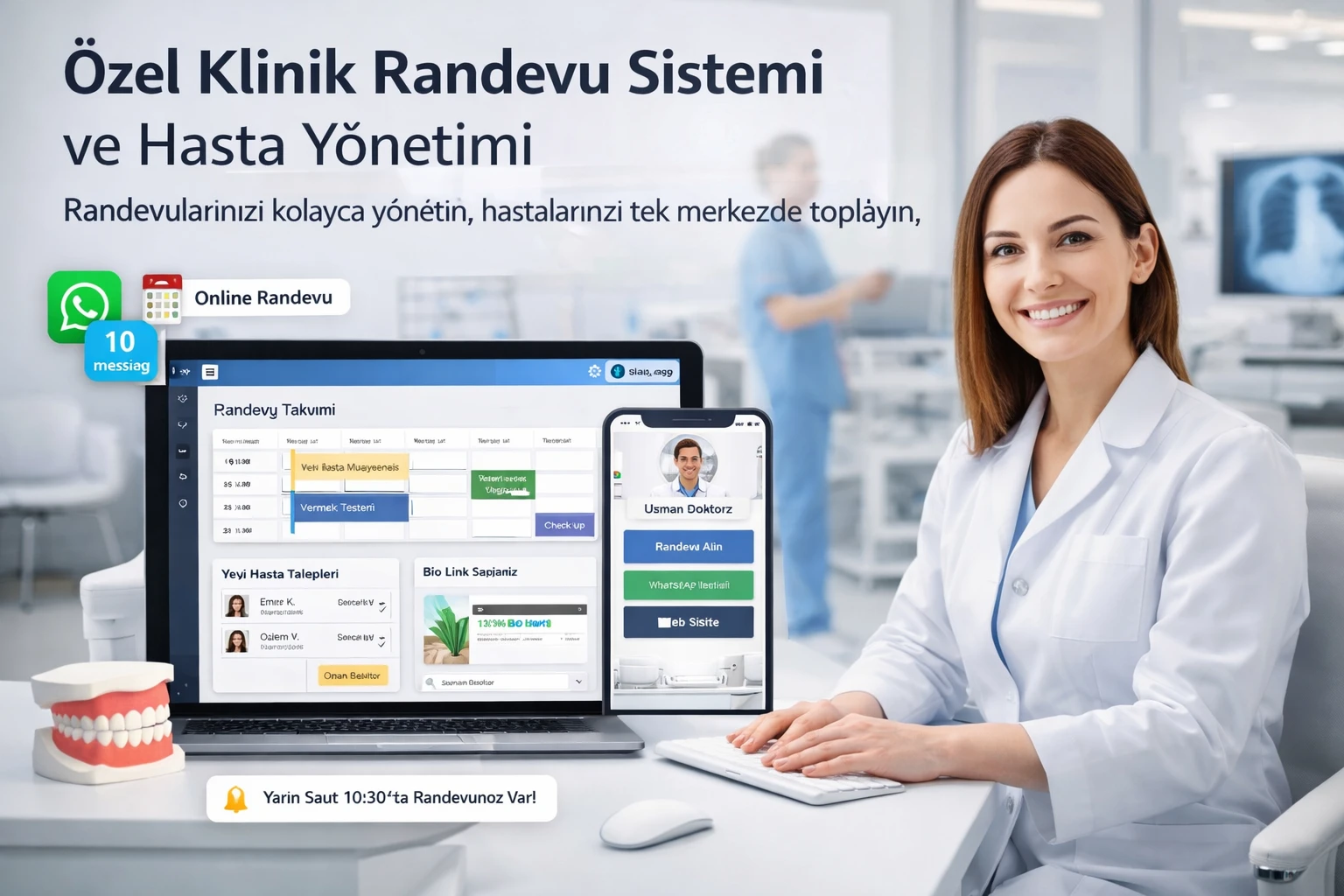 Özel klinikler için Bagla.app randevu ve hasta yönetim sistemi
